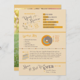 Invitación Cartas de Navidades de revisión de año retro - Inf