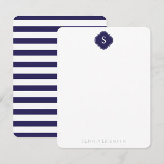 Invitación Cartas de notas de cuatrefoil de la marina y de ti