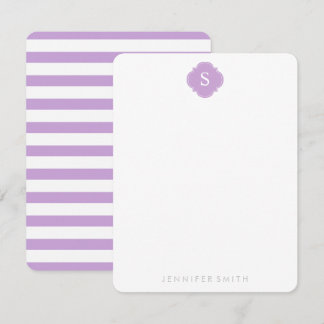 Invitación Cartas de notas de cuatrefoil de Lilac
