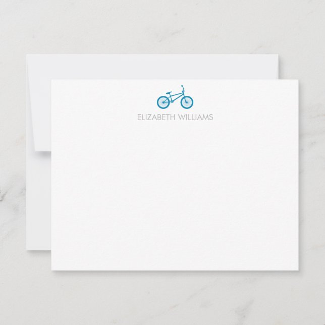 Invitación Cartas de notas de puntos grandes y la bicicleta a (Anverso)