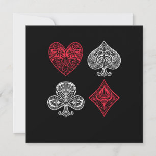 Invitación Cartas de Póquer Cartas de Casino de Juegos de Aza