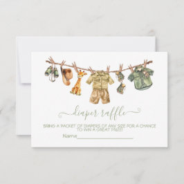 Invitación Cartas de Raffé de pañales de la línea de ropa de 