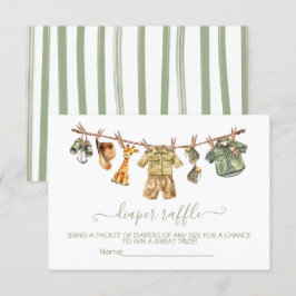 Invitación Cartas de Raffé de pañales de la línea de ropa de