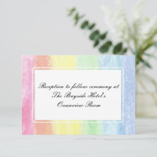 Invitación Cartas de recepción "acuarela arcoiris"