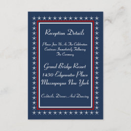 Invitación Cartas de recepción de boda patriótica militar