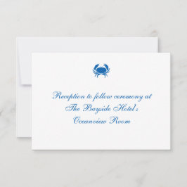 Invitación Cartas de recepción de bodas "a orillas del mar"