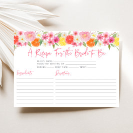 Invitación Cartas de recetas para Naranjas de limón floral de