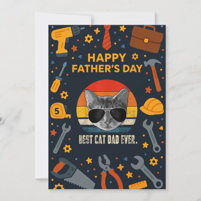 Invitación Cartas de regalo del Día del Mejor Gato del Viejo  (Anverso)