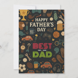 Invitación Cartas de regalo del Día del Padre Mejor Papá Est