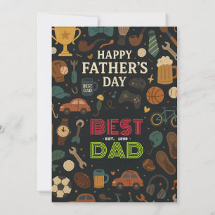 Invitación Cartas de regalo del Día del Padre Mejor Papá Est