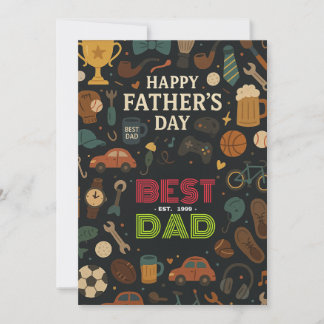 Invitación Cartas de regalo del Día del Padre Mejor Papá Est 