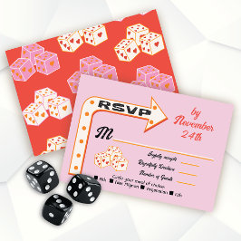 Invitación Cartas de respuesta rsvp de la flecha Boda de Las 