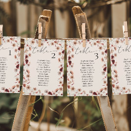 Invitación Cartas de Rótulo de la tabla de asientos del Boda 