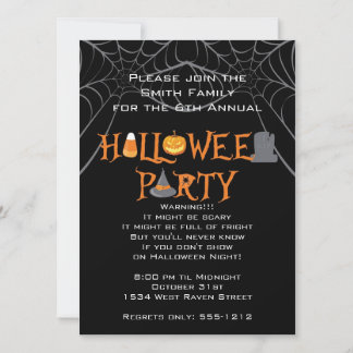 Invitación Cartas icónicas de la fiesta de Halloween