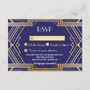 Invitación Cartas RSVP de la marina invitan a una boda de Gat