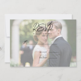 Invitación Cartas Rustic Tree Heart Photo Wedding Rsvp