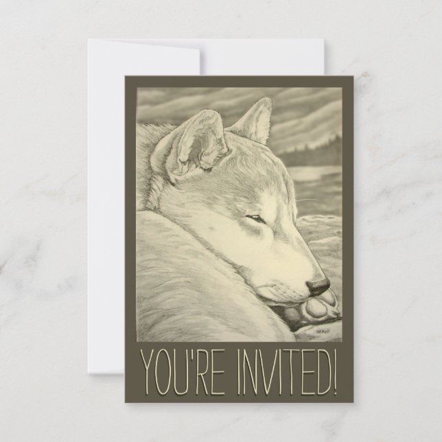 Invitación Cartas Shiba Inu personalizadas invitadas Shiba In (Anverso)