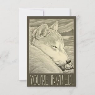 Invitación Cartas Shiba Inu personalizadas invitadas Shiba In