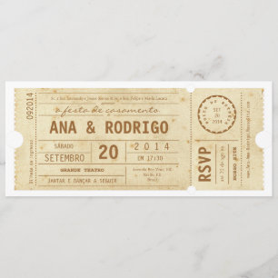 Invitación Cartaz convite de casamento do teatro