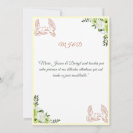 Invitación Carte de Remerciement Mariage - Colombes