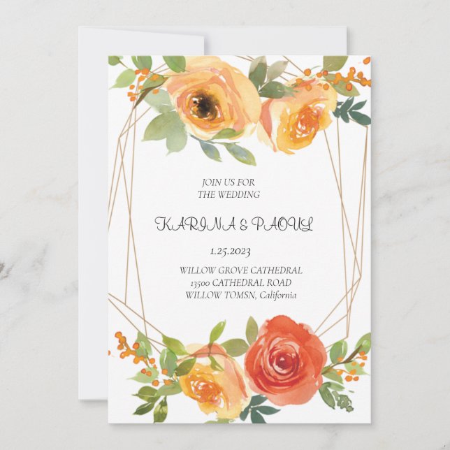 Invitación carte d'invitation (Anverso)