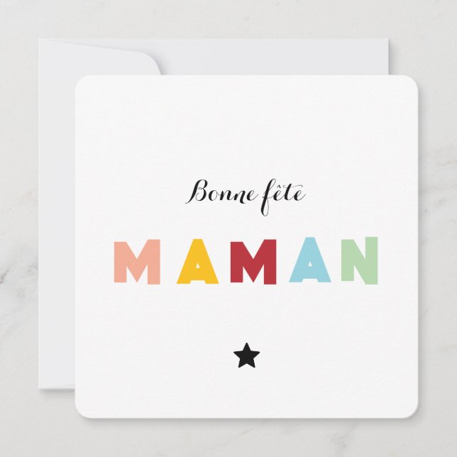 Invitación Carte fête des mères - Multicolore (Anverso)