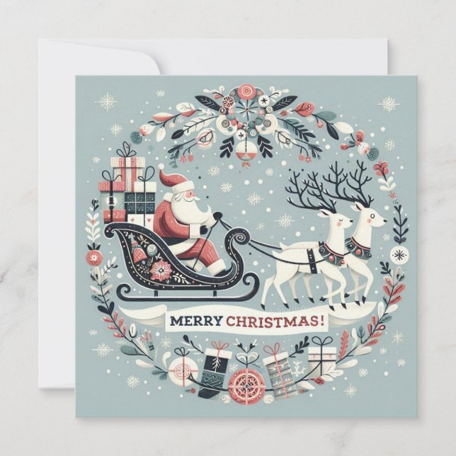 Invitación Carte, Invitation de Noël (Anverso)
