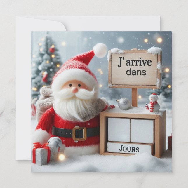 Invitación Carte Postale "Le Père arrive dans .." (Anverso)