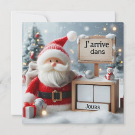 Invitación Carte Postale "Le Père arrive dans .."