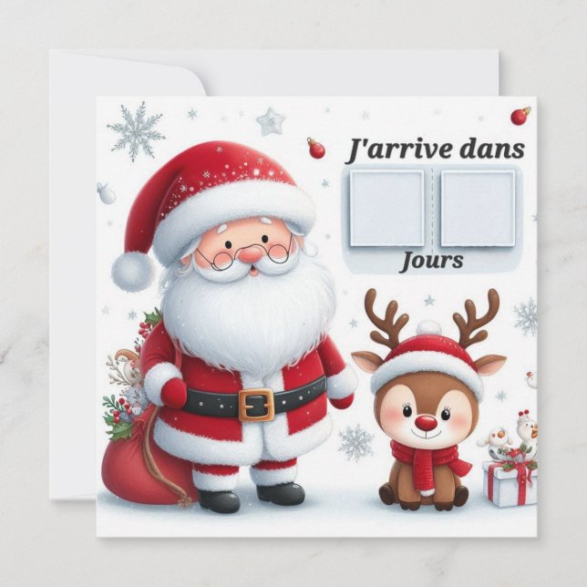 Invitación Carte Postale "Le Père arrive dans .." (Anverso)