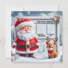 Invitación Carte Postale "Le Père arrive dans .."