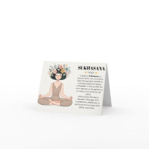 Carte  Yoga Sukhasana Sérénité et Équilibre