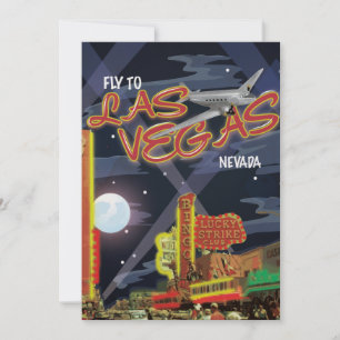 Invitación Cartel antiguo de Las Vegas