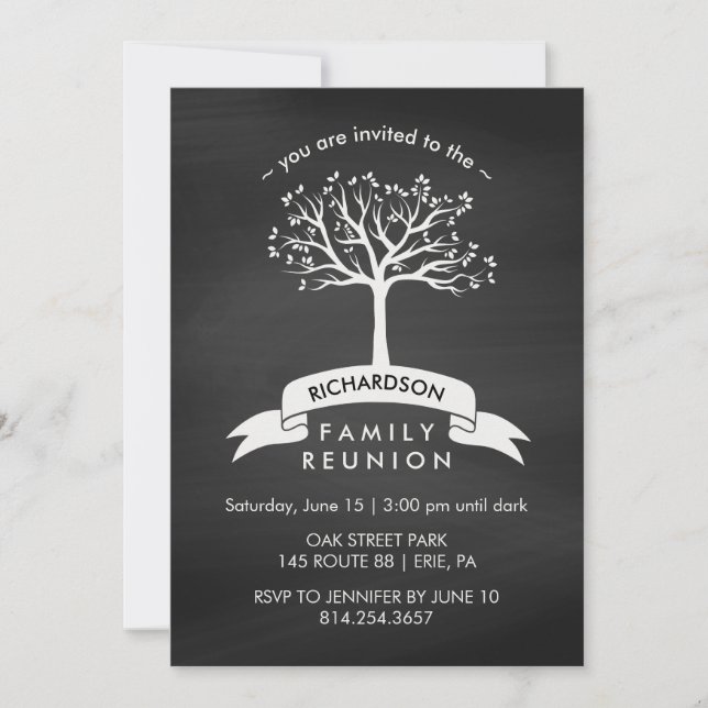 Invitación Cartel con reunión de pancartas y familias de árbo (Anverso)