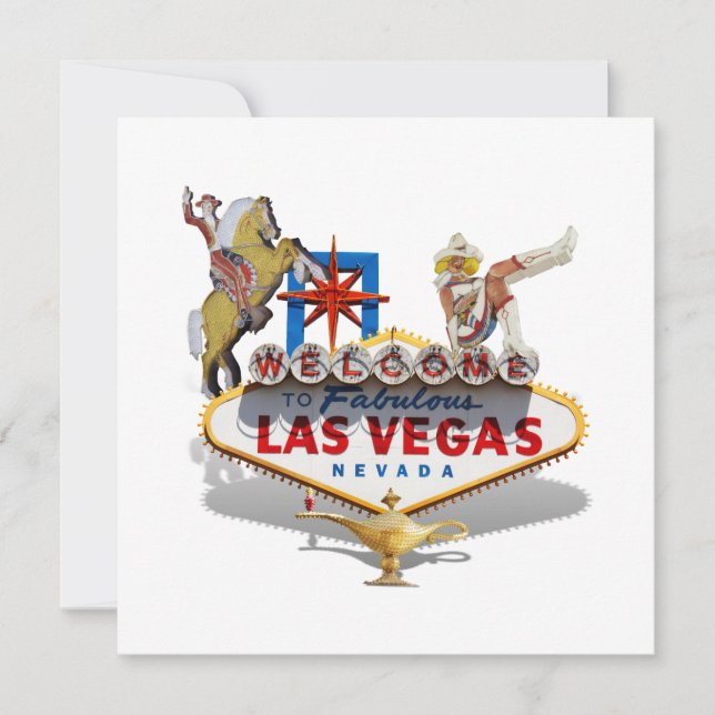 Invitación Cartel de bienvenida de Las Vegas (Anverso)