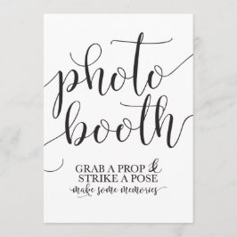 Invitación Cartel de cabina de fotos de boda - Toma un acceso