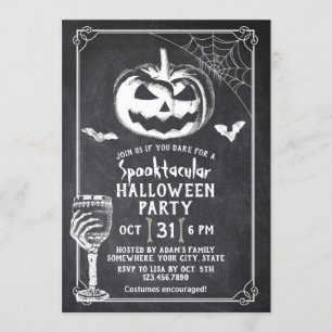 Invitación Cartel de calabaza de la fiesta de Halloween