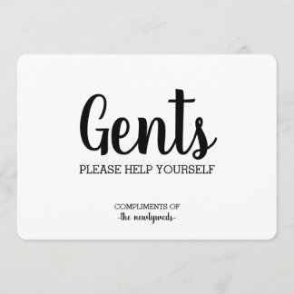 Invitación Cartel de cesta de baño simple para caballeros