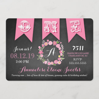 Invitación Cartel de cumpleaños de primer Chica de GC