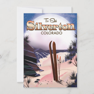 Invitación Cartel de esquí de Silverton Colorado