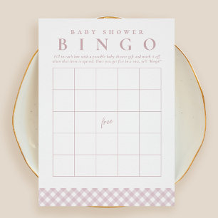 Invitación Cartel de fiesta de bingo de baby shower con cuadr