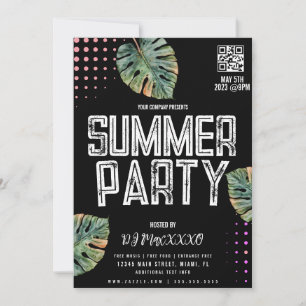 Invitación Cartel de fiesta de DJ de verano para bar de club