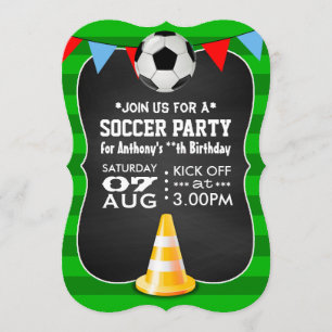 Invitación Cartel de Fiesta de fútbol o de fútbol