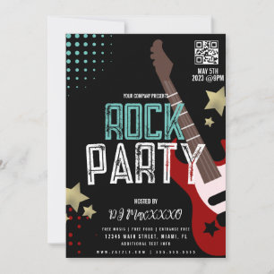 Invitación Cartel de fiesta de rock Festival DJ Bar de fiesta