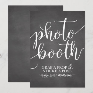 Invitación Cartel de Fotomatón de Boda - Agarra un Accesorio
