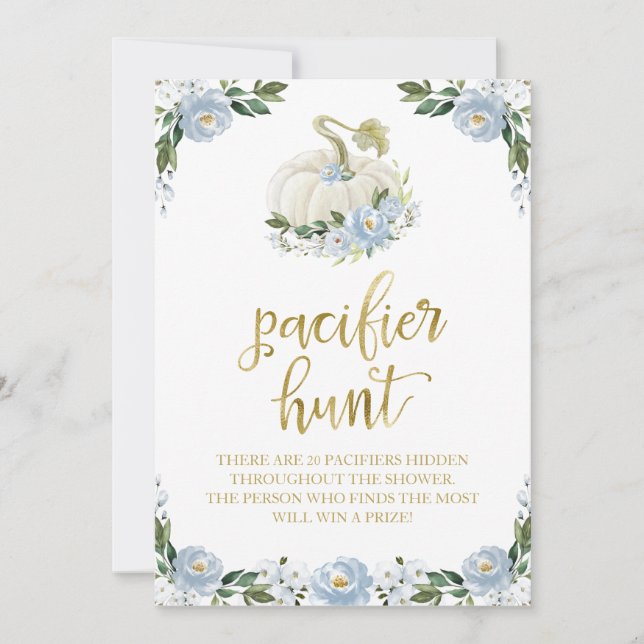 Invitación Cartel de Juego de Búsqueda de Chupete de Niño de  (Anverso)