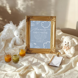 Invitación Cartel de Juego de Reto de Comida para Bebés "Heav