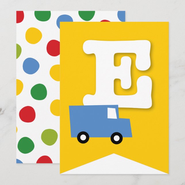 Invitación Cartel de la fiesta de cumpleaños del niño de jugu (Anverso / Reverso)