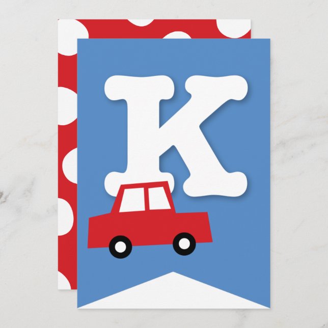 Invitación Cartel de la fiesta de cumpleaños del niño de jugu (Anverso / Reverso)