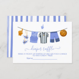 Invitación Cartel de la línea de baloncesto Diaper Raffle